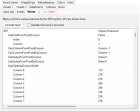 API Return Values