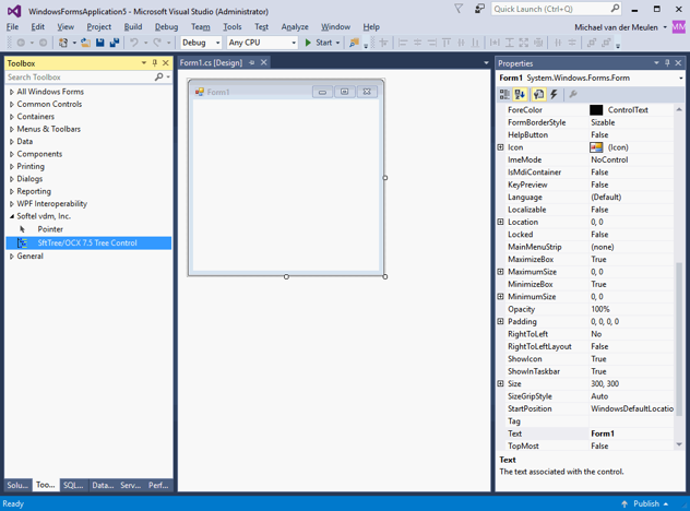 SftTree/OCX Added To Toolbox