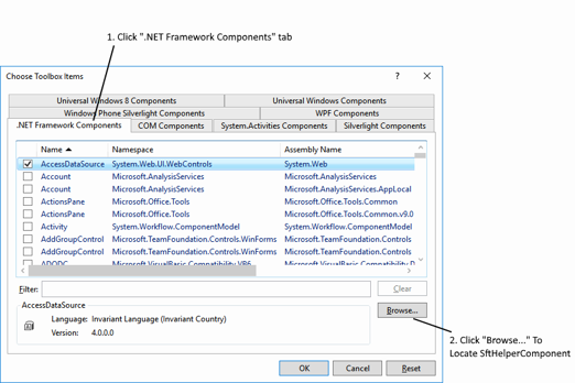 Browse .NET Framework Components