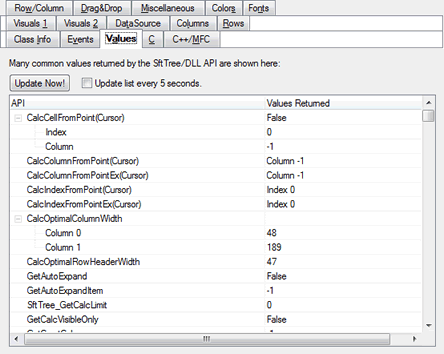 API Return Values API Return Values