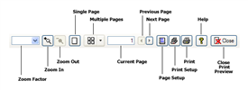 Built-In Print Preview Toolbar